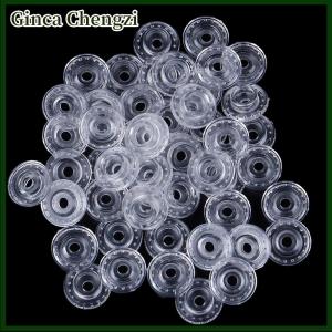Ginca 50 bộ Kam T5 rõ ràng nhựa nhựa Snaps nút ốc vít nhấn Stud 12mm