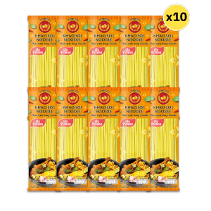 เส้นข้าวซอยเหลือง 200 กรัม ตรากระต่าย - KHAO SOI NOODLES (YELLOW) RABBIT BRAND  เส้นเหนียวนุ่ม ไม่ใส่วัตถุกันเสีย สินค้าเจ พร้อมส่งจากโรงงาน