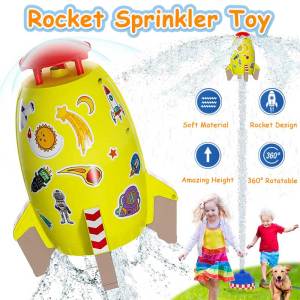 Rocket Jet Sprinkler Toys Spinning Flying Splash Playing Water Toy Summer Outdoor Water Powered Launcher Kids Bath Toys