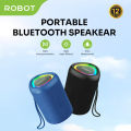 ROBOT Bluetooth Speaker Bluetooth 5.3 Stereo  RB120  5W RGB Waterproof IPX4 1200mAH Portable Audio Bluetooth SD Card Slot Aux Port 12 Months Warranty. 