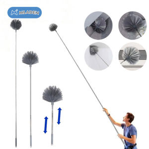 MLADEN 260cm Extendable Duster Cleaner Brush Microfiber Spider Web Cleaner Pembersih Kipas Siling 蜘蛛網掃
