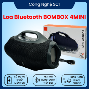 Loa Bluetooth Boombox 4 Mini – Siêu Bass To Âm Thanh Cực Hay Thiết Kế Nhỏ Gọn Kết Nối USB/Thẻ Nhớ/AUX - Bảo Hành Lỗi 1 Đổi 1