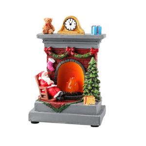 Glowing Resin Figurine Ornament Gift for Christmas Lovers Spread Warm Wishes and Holiday Cheer Resin Glowing Decorations