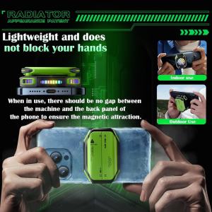 Xundd Magnetic Phone Cooling fan With Battery For Mobile Phone Gaming Universal