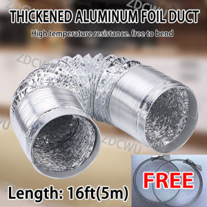3 to 8in Aluminum Foil Retractable Ventilation Duct Insulation Duct Hose Kitchen Bathroom Air Vent Hose/Range hood hose