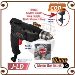 JLD TOOLS CLD J.LD Mesin bor listrik 10-3 10mm bor bolak balik 380Watt