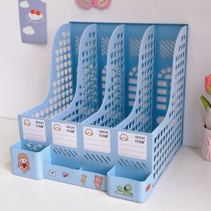 กล่องเก็บเอกสาร กล่องใส่หนังสื่อ กล่องจัดระเบียบ แฟ้มใส่เอกสาร ใส่กระดาษ A4 ได้ แฟ้มเก็บหนังสือ กล่องใส่หนังสือ มีหลายช่อง กล่องจัดเก็บ ฟรีสติ๊กเกอร์