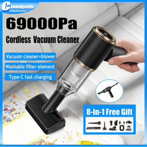 Cordless Car Vacuum Cleaner 69000Pa 8 in 1 Wireless Vacuum Kereta USB Rechargeable Handheld Vakum Cleaner mini Blower Vacuum