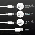 3 In 1 Type C Micro USB Apple Iphone Charger Cable Mobile Phone USB Cord USB-C Charging Cable Cable for Micro USB Charger Cable for iPhone Xs Max XR X 8 7 OPOO Redmi Huawei 3 in 1 USB C Fast Data Charging Cord. 