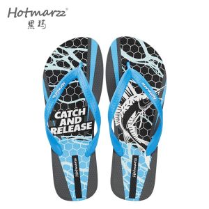 Hotmarzz Mens flip flops PVC non slip slippers for outdoor wear beach clip on slippers HM8058