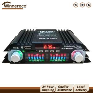 Car Amplifier 1600W Peak Power with Bluetooth FM USB for Improved Audio Clarity and Power
