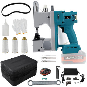 Máy khâu bao cầm tay bằng pin 10 cellMáy may bao tải cầm tay 210wMáy may bao bì tự động tốc độ cao3 cuộn chỉ khâuđộng cơ không chổi than