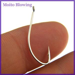 Moito 100pcs Boxed White Fox Hooks Barbed High Carbon Steel For Pelteobagrus Fulvidraco And Snapper Fishing