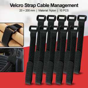 10PCS VELCRO STRAP ROLL CABLE ORGANIZER PENGIKAT PEREKAT KABEL VELCRO ROL KABEL TIES TIS
