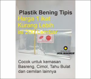 Plastik Bening Tipis 20 x 35 Cm Plasik Kemasan Terigu Gula putih