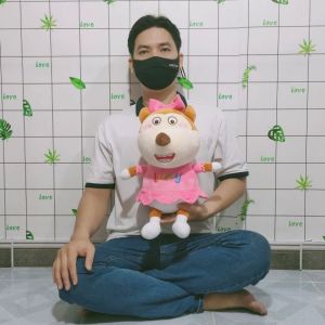 Gấu bông Wolfoo Lucy vải Miniso lông mịn cao cấp dễ thương