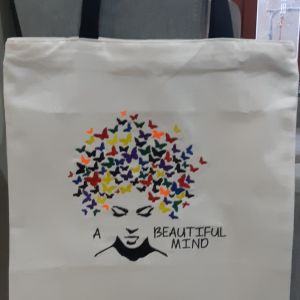 Totebag Kanvas Retsleting Tote bag Bordir Tema Butterfly Mind