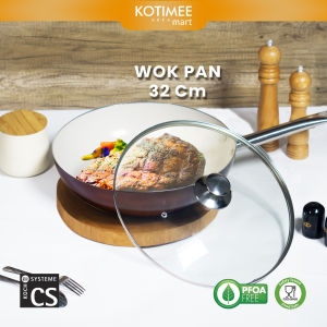 Wajan Anti Lengket Wok CS Kochsysteme Germany Ceramic Coating 32 cm
