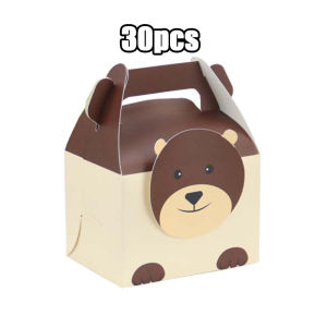 30Pcs Teddy Bear Theme Lootbox Candy Box Party Favor Goodie Paper Box For Kids Birthday