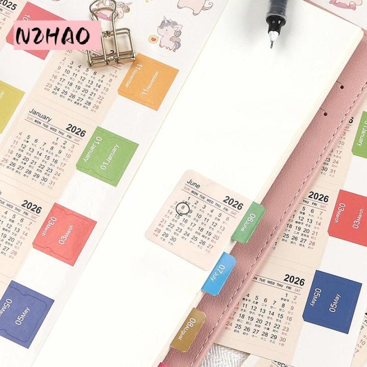 Dán lịch 2026, dán kế hoạch hàng tháng, nhãn cho Sổ Ghi Chép Tạp Chí sổ ...