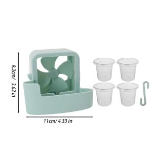 Electric Fan Cooling Storage Box Ice Storage Box Fast Cooling Portable Household with Hanging Hook for Electric Fan Ice Holder