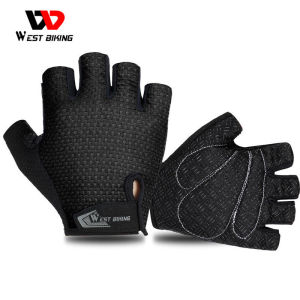 WEST BIKING Cycling Gloves Half Finger Shockproof Anti-Slip MTB Road Bicycle Gloves Men Women Summer Breathable Sports Gloves