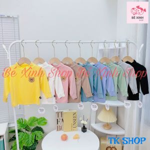 [Deal Ngon] Áo Thun Lạnh Cổ Lọ Dài Tay Cho Bé Trai Gái 8-18kg Áo Tay Dài Cổ 3 Phân Cho Bé Trai Gái ÁO GẤU 3P Bé_Xinh_Shop