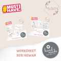 4 LEMBAR Worksheet Mewarnai Anak Kertas Gambar Sketsa Mewarnai Anak PAUD TK SD Kertas A4 Buah. 