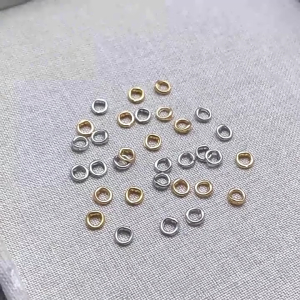 Pack of 20 Versatile Connector Rings Practical End Bead Tip Double Hole Connector Rings for Making