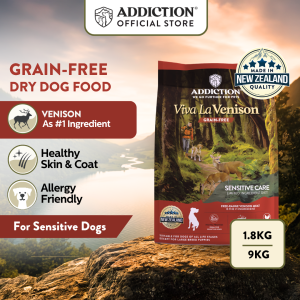 Viva La Venison Sensitive Care Premium Novel Protein Grain-Free Dry Dog Food 1.8kg 9kg