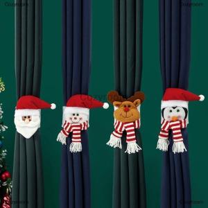 [COD] Cozyroom Christmas Cartoon Curtain Clasp Penguin Santa Claus Snowman Elk Curtain Holder Xmas Decor For Home Xmas Curtain Accessories