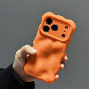 Luxury 3D Meteorite Matte TPU Phone Case For iPhone Air 16 15 Plus 14 13 17 Pro Max Solid Color Wave Bubble Shockproof Cover