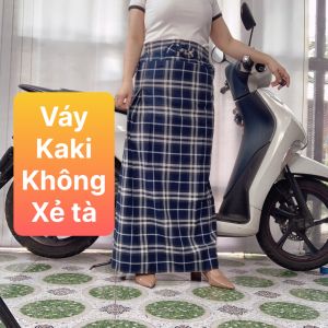 váy chống nắng lᴏại 1 Եà chất liệu kaki cố định bằng miếng dán + Nút bấm (khuy) - được chọn mẫu