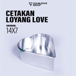 Cetakan Loyang Bentuk Love / Ukuran Loyang Love 14 X 7