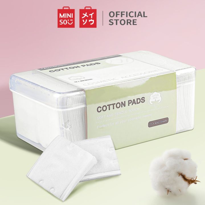 Miniso Cotton Pads Natural Make Up Cleaner Facial Cleaner Thick and