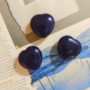 Green Aventurine Heart Shape Stone Natural Crystal Heart Jewelry Love Stone DIY Accessories Home Office Decoration Gift