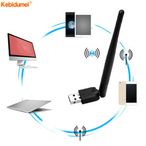 Kebidumei Bộ Chuyển Đổi Mạng LAN Ăng Ten Không Dây WiFi USB MT-7601 Card Mạng Cho TV Bộ Chuyển Đổi Wi-fi USB Đầu Khóa Wi-Fi Mini