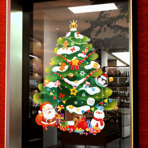 DECAL NOEL – Hít Tĩnh Điện Cây Thông Giáng Sinh và Ông Già Noel-XL6132(45*60CM)