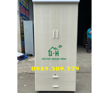 TỦ NHỰA ĐÀI LOAN 2 CÁNH 2 HỘC KÉO CAO CẤP HCM