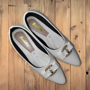 Fadilla - Flatshoes Wanita Sepatu Kerja Pantofel Polos Hitam Pansus Import