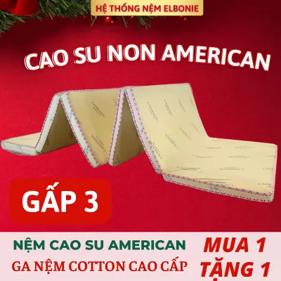NỆM Cao Su Non Gấp 3 AMERICAN chính hãng - (Quà Tặng Ga Cotton ) Giao nhanh toàn quốc Chất lượng tốt
