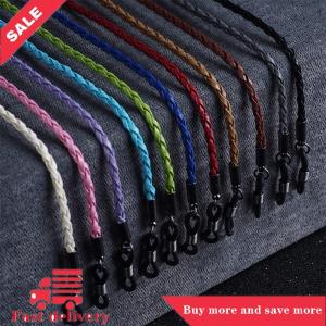 [COD] Thick Twist Sunglasses Leather Rope Chain Eyewear Braided Glasses Lanyard Strap Outdoor Sports Non-slip Eyeglass Accessories