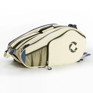 CEEVO Pickleball & Padel Elite Tour Bag - Padded Straps & Shoe Compartment - Black / Ivory / Turquoise