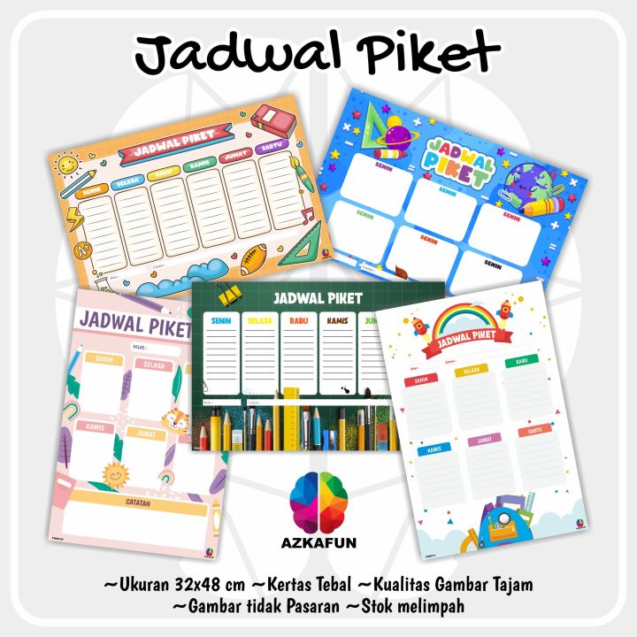 Poster Jadwal Piket - Best Seller Poster Piket Sekolah - Jadwal Piket ...