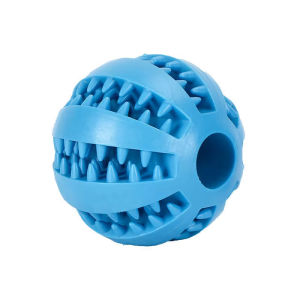 Natural Rubber Pet Dog Toys Dog Chew Toys Tooth Cleaning Treat Ball Extra-tough Interactive Elasticity Ball 7cm for Pet Products