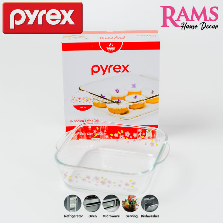 Pyrex 1000ML Heat Resistant Tempered Glass Square Baking Dish