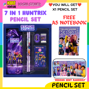 (READY STOCK) 7 in 1 Cute Melody Pensel Hadiah Sekolah Kanak Pencil Set Kids School Present Birthday Gift 可爱美乐蒂铅笔套装开学必备