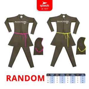 SPEEDS Baju Renang Muslimah Syari Hijab Swimwear Swim Suit Cewek Wanita Perempuan Remaja LX 1077