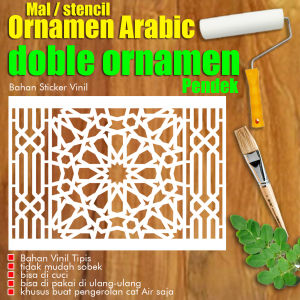 STENSIL MAL ORNAMEN ARABIC doble ornamen pendek