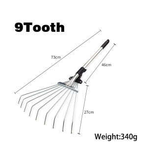 Penggaruk Daun Teleskopik/Sapu Garuk Besi/Scalable Garden Rake/Dapat Diperpanjang Daun Rake
